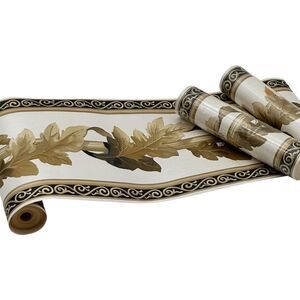 Vintage Norwall Wallpaper Border NS76909‎ Lot 3A Gold Leaves